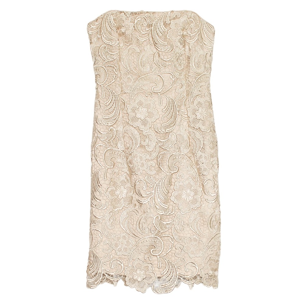 Cache Strapless Floral Lace Dress Cocktail Wedding Guest Formal Bridal Party 4